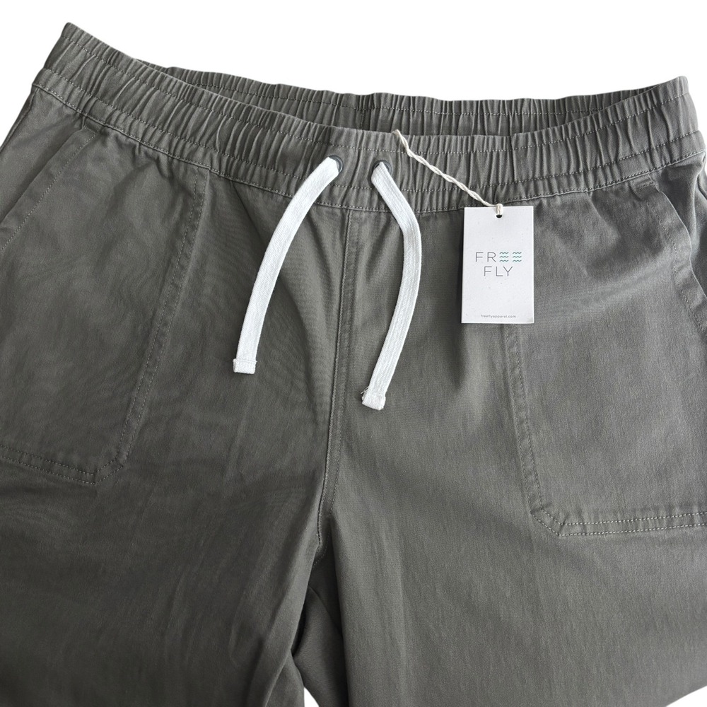 NEW Free Fly Pacifica Twill Pants Womens XL Smokey Olive Stretch Elastic Waist